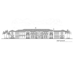 Large Home Floor Plan Front Elevation View