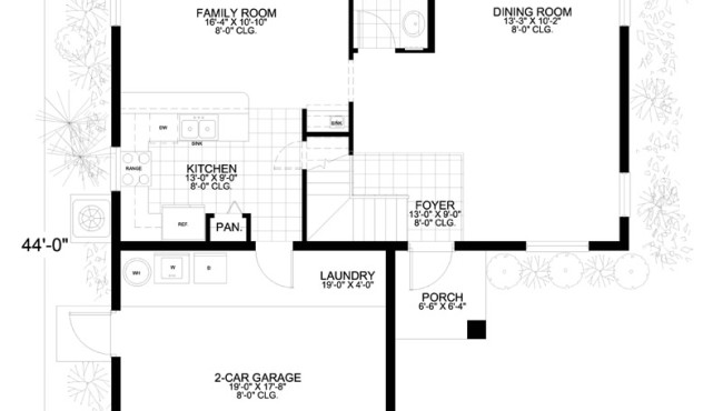 Two Story, Three Bedrooms Home Floor Plan 1515-9870