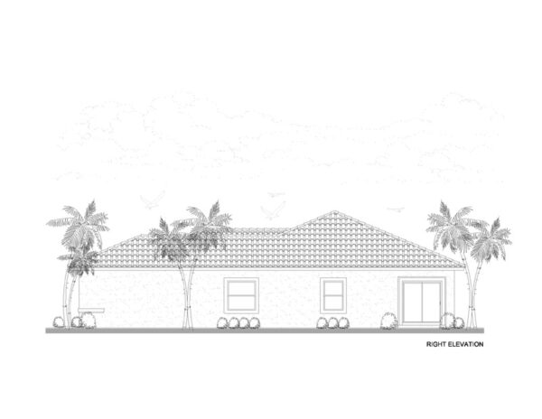 Right Side Elevation View of Home