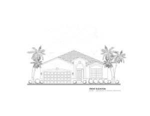 Front Elevation View of Home Plan