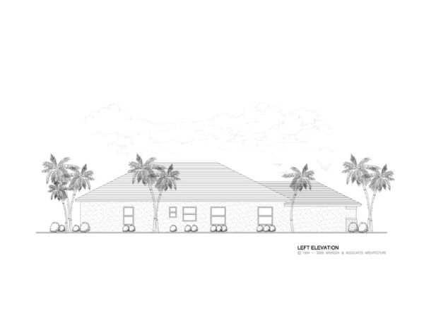 Home Plan Left Elevation VIew