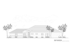 Home Plan Right Elevation VIew