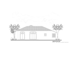 Home Plan Rear Elevation VIew