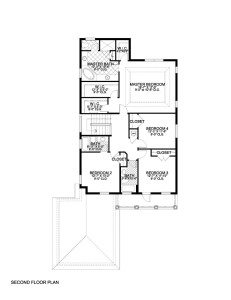 Large Second Floor Home Plan