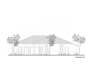 Rear Home Elevation Drawing