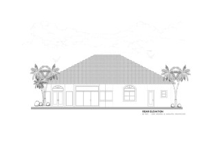 Rear Elevation View House Plan