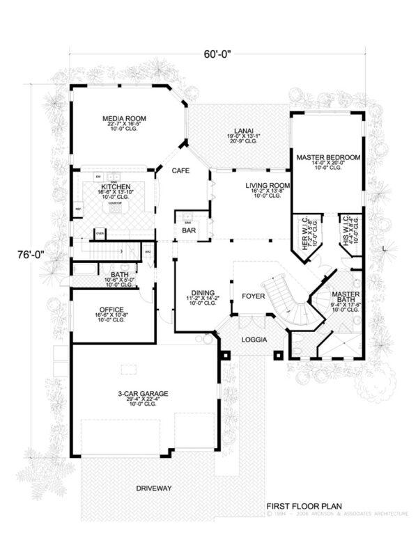 First Floor of House Plan