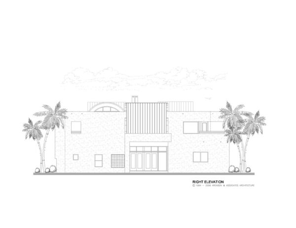 Modern Home Right Elevation View