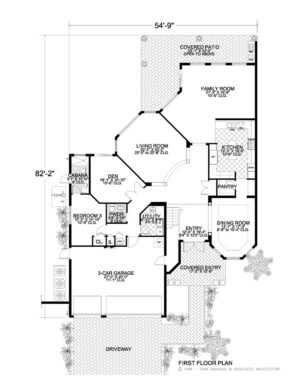 4881-0312 | Luxurious Mediterranean-Style Home Floor Plan - Architect ...