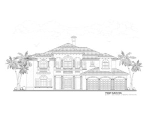 Front Elevation Home Plan View