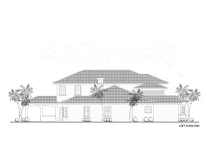 Left Elevation View of House