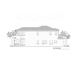 House Plan Left Elevation View