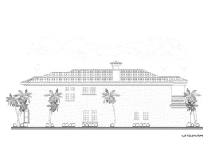 Home Plan Left Elevation View
