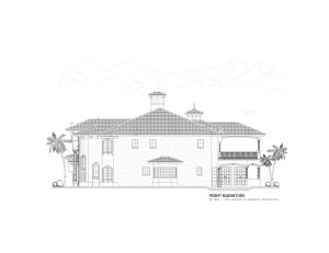 House Plan Right Elevation View